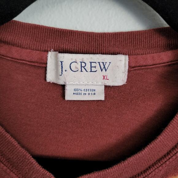 J Crew Vintage Crew Neck T-Shirt Red Yellow Tie Dye Mens Size XL - Picture 4 of 6